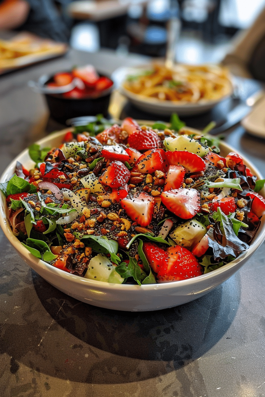 Panera Strawberry Poppyseed Salad - Little Broken