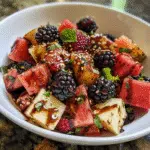 Balsamic Watermelon & Blackberry Salad