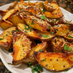 Crispy Garlic Parmesan Potato Wedges Recipe