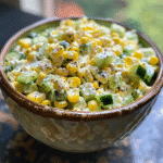 Street Corn Creamy Cucumber Salad Recipe with Zesty Lime