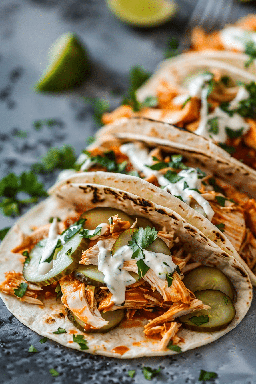 Dill Pickle Ranch Smash Chicken Tacos image 1777025368380