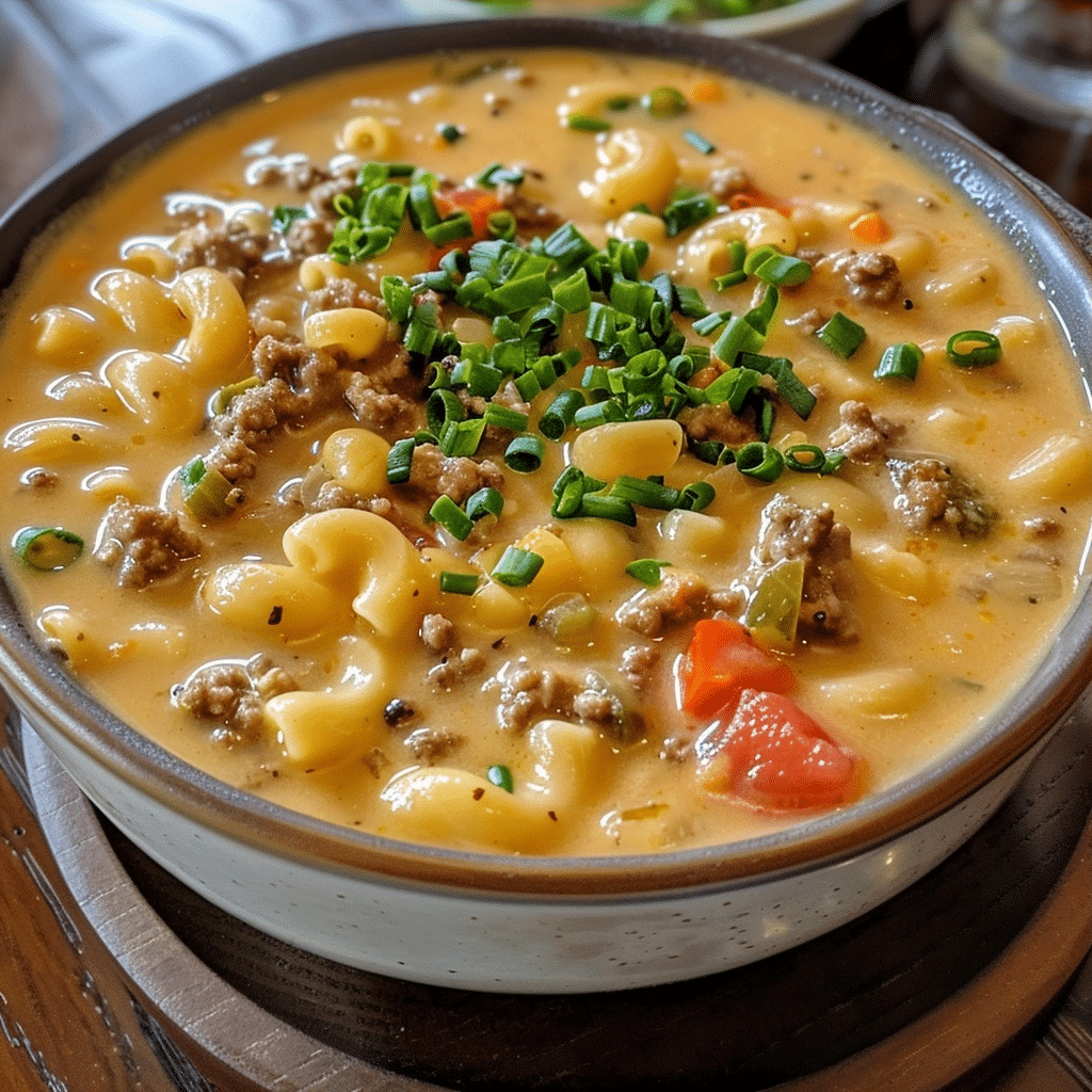 Cheeseburger Macaroni Soup: A Hearty Homemade Comfort Meal