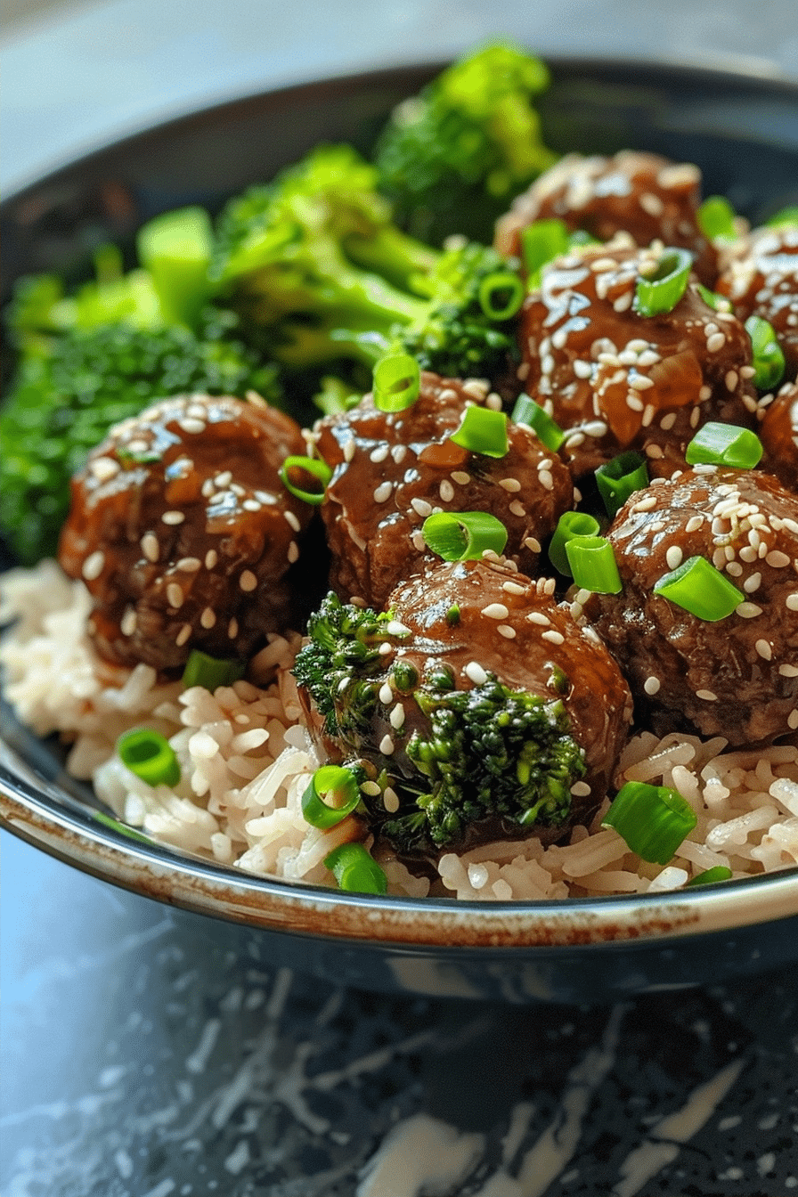 Asian Beef Meatballs and Broccoli Recipe Asian Beef Meatballs Asian Beef Meatballs and Broccoli Recipe image 1783506390132