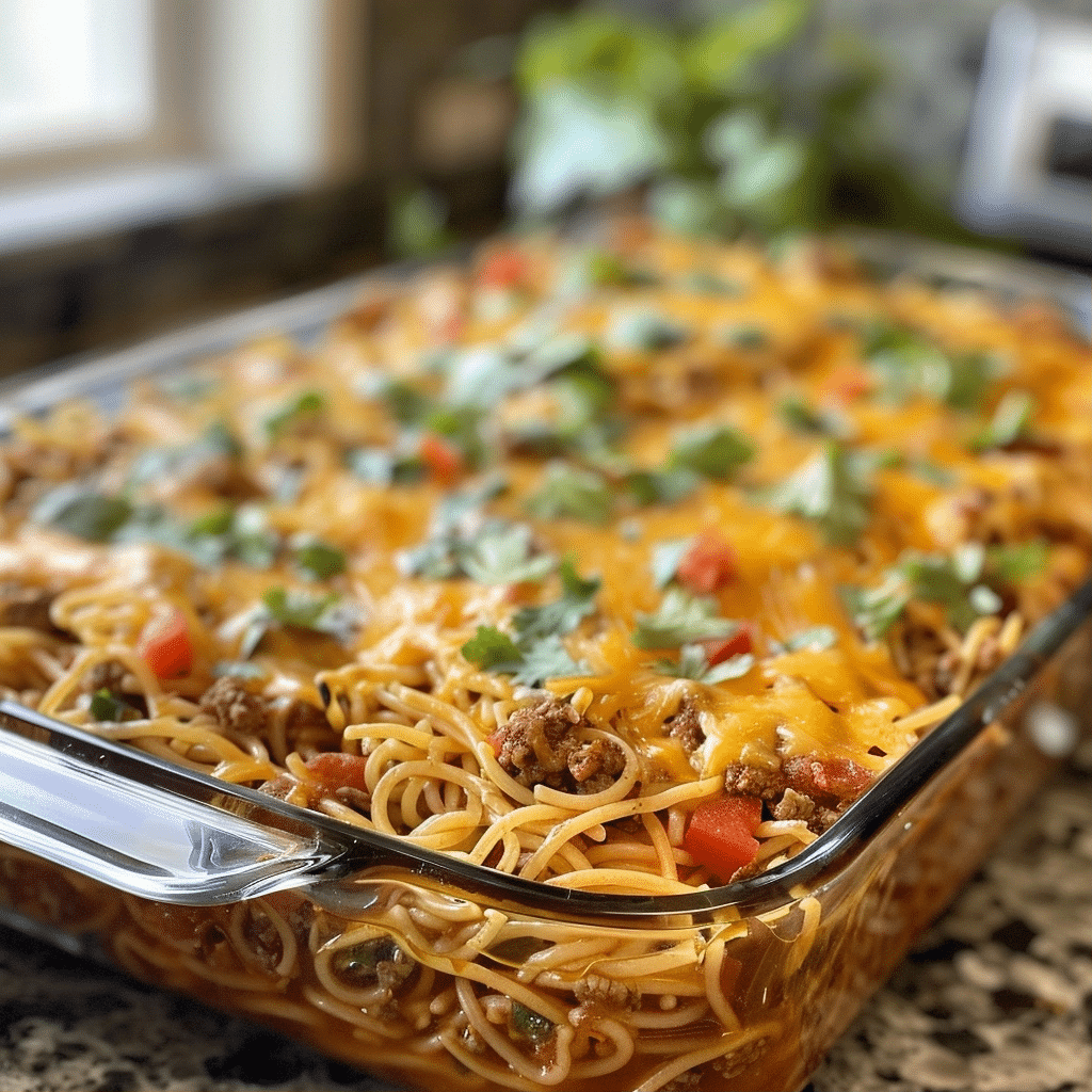Easy Taco Spaghetti Casserole: A Family Favorite Dinner