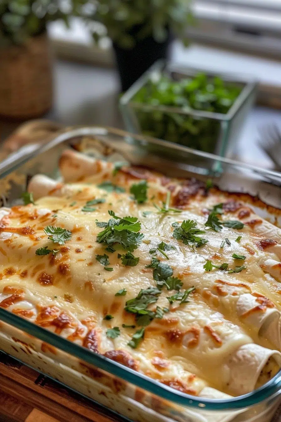 Creamy White Chicken Enchiladas: A Flavorful Weeknight Meal image 1783506901943