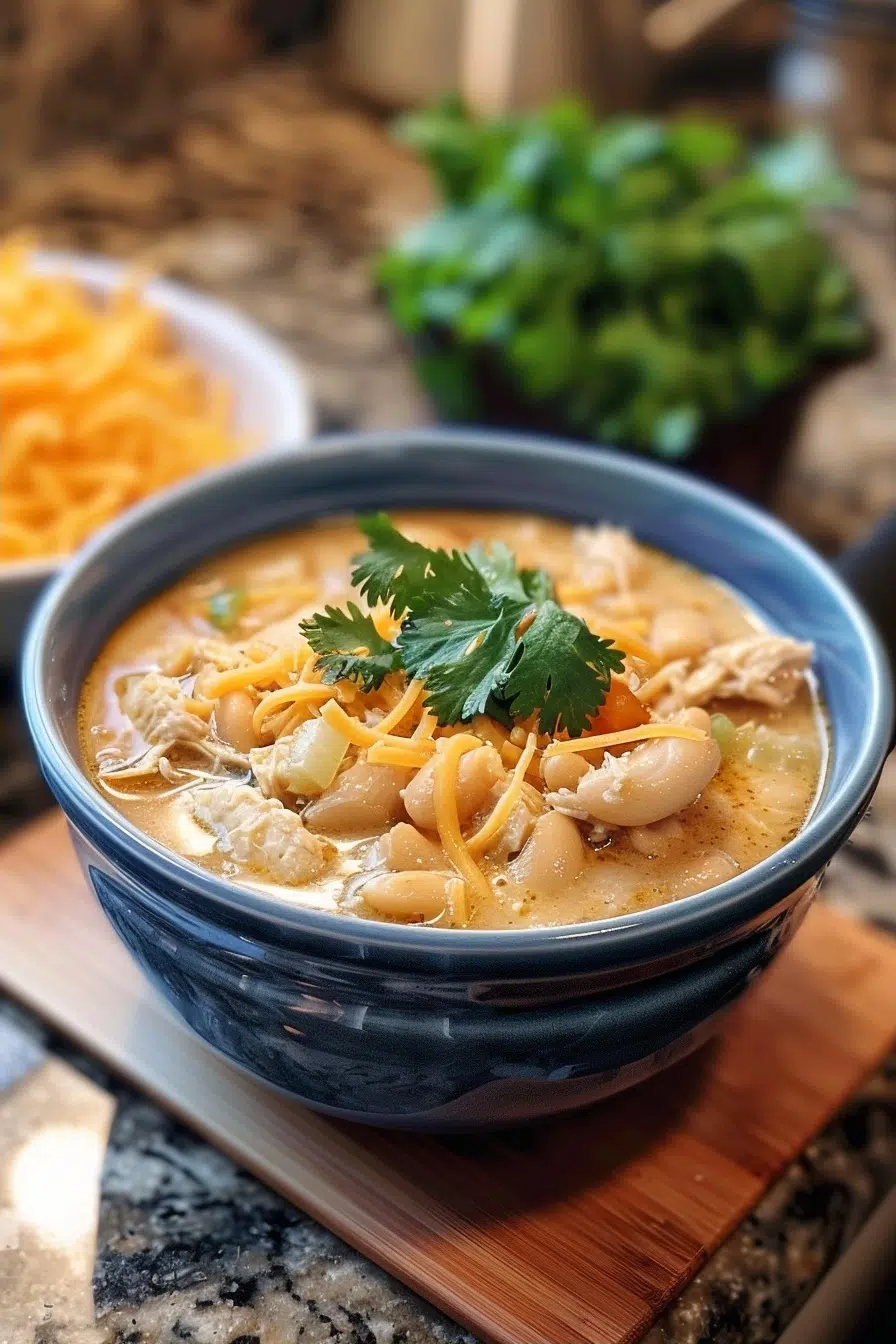 High Protein White Chicken Chili Recipe High Protein White Chicken Chili Recipe image 1785177019600