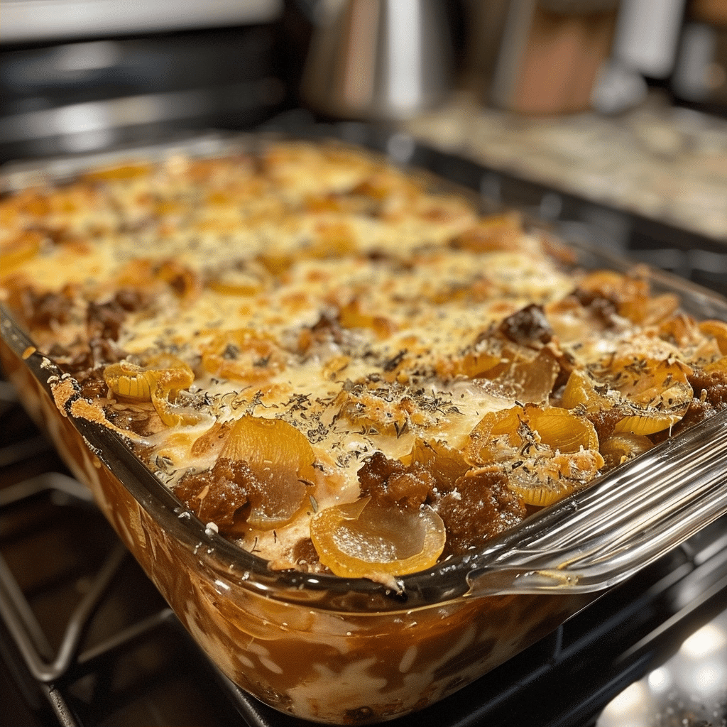 French Onion Ground Beef Casserole Recipe French Onion Ground Beef Casserole Recipe