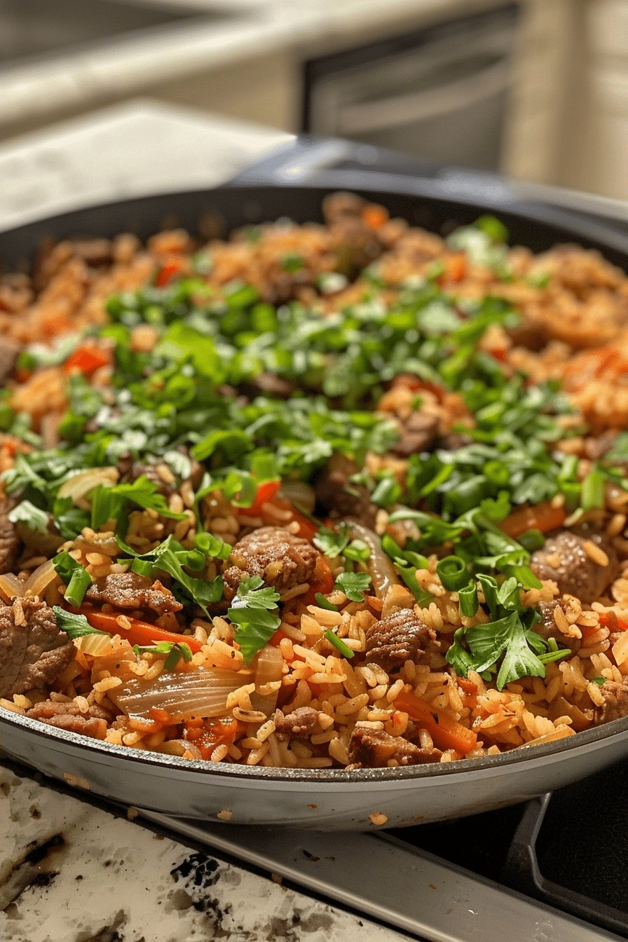 Beef and Cabbage Rice Skillet for Quick Dinners image 1785495446378