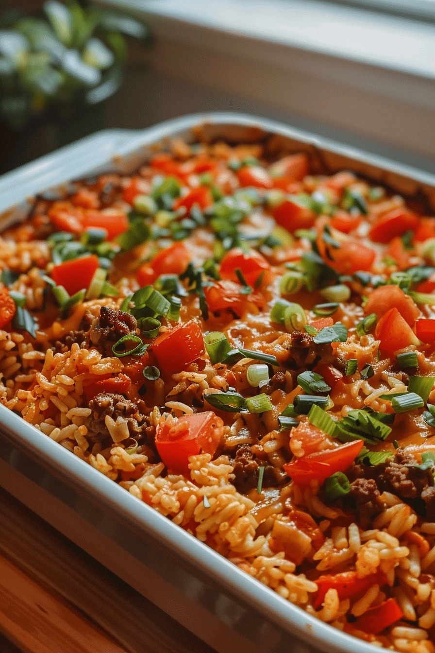 Beefy Nacho Rice Bake for Family Dinners Beefy Nacho Rice Bake for Family Dinners image 1785495606402