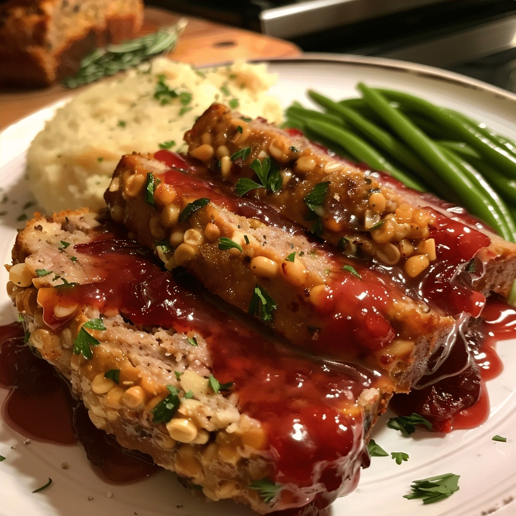 Turkey Meatloaf with Cranberry Glaze Recipe Turkey Meatloaf with Cranberry Glaze Recipe