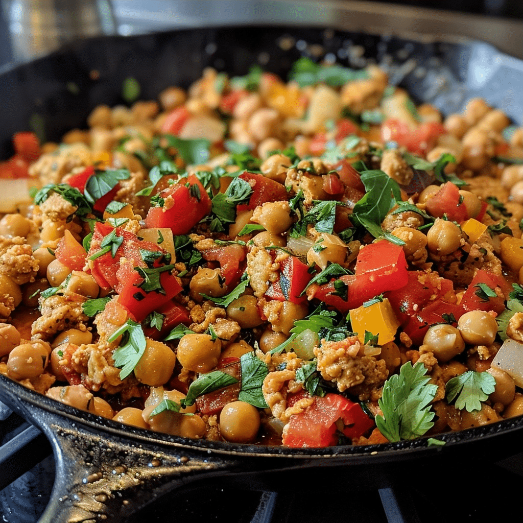 Chickpea Turkey Skillet for Easy Weeknight Dinners