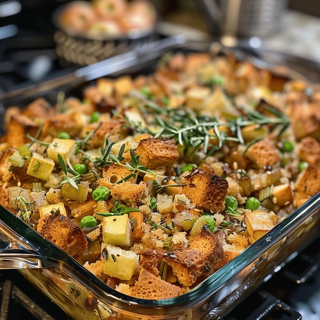 Whole Wheat Apple Herb Stuffing for Fall