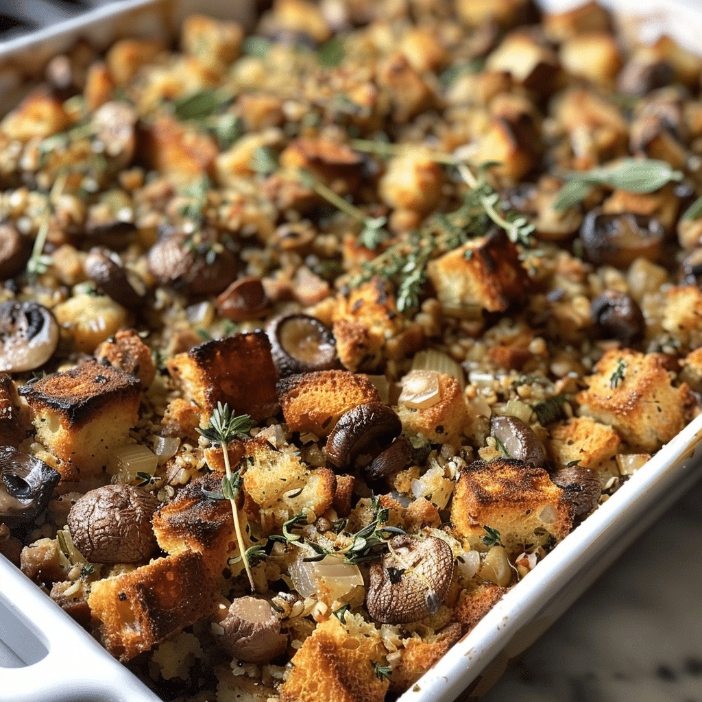 Mushroom Farro Stuffing: A Hearty Vegetarian Side Dish