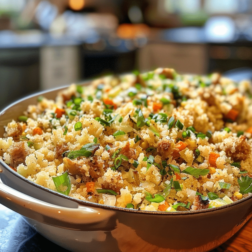 Cauliflower Rice Stuffing: A Healthy Savory Side