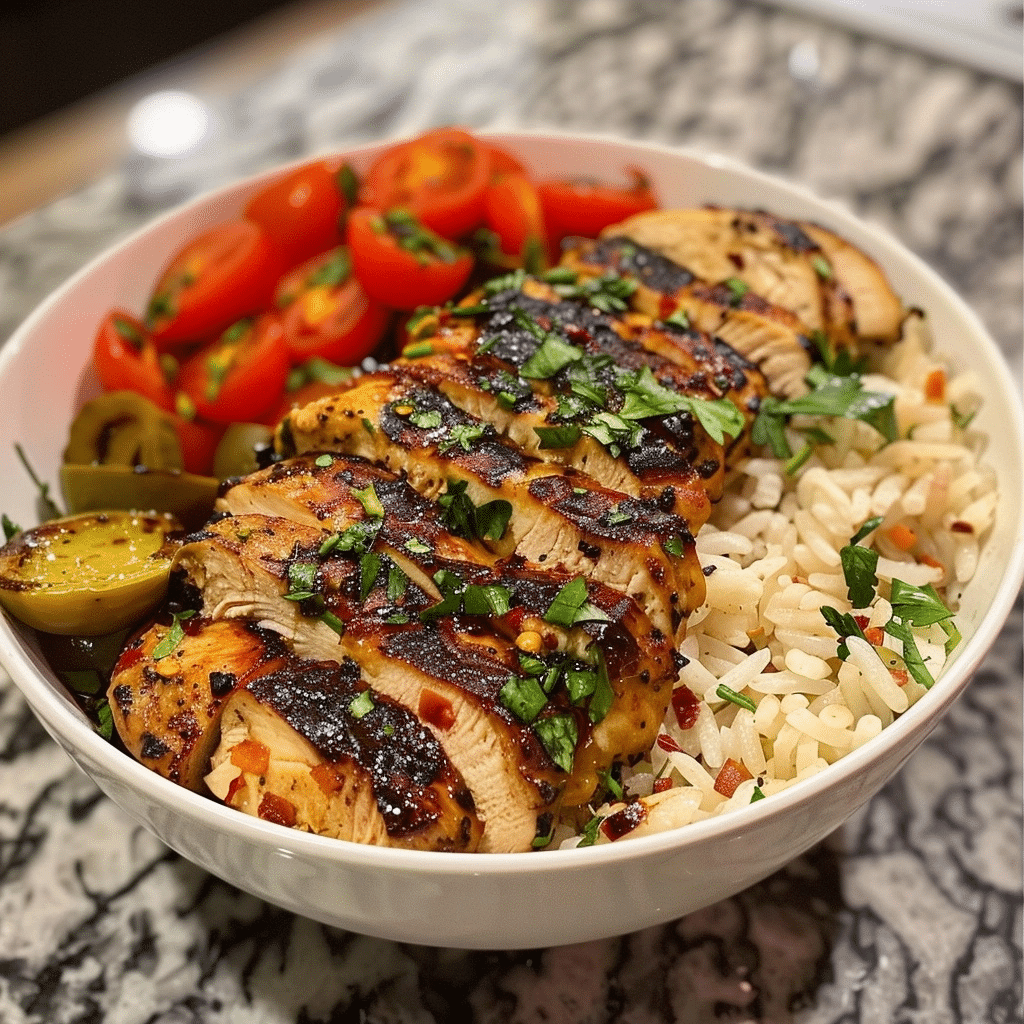 Mediterranean Chicken Rice Bowls: A Fresh Healthy Meal Mediterranean Chicken Rice Bowls: A Fresh Healthy Meal