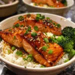 Honey Garlic Salmon Rice Bowls Recipe