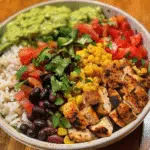 Cilantro Lime Chicken Burrito Bowl for Easy Dinners