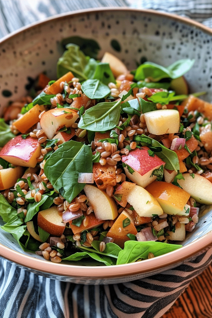 Warm Farro Apple Salad for Healthy Meals Warm Farro Apple Salad for Healthy Meals image 1788348997895